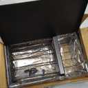 Cisily Sink Caddy Sponge Holder for Kitchen with Brush Holder and Stainless Steel Self Drain Tray, Rustproof Kitchen Sink Organizer for Sponge, Soap Dispenser Storage Accessories (Black)