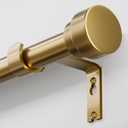 Oneach Gold Curtain Rods for Windows 48 to 84 Inch, 1 Inch Pole Adjustable Length Heavy Duty Metal Curtain Rod Set, for Outdoor Bedroom Kitchen Living Room (16 to 88 Inch)