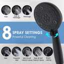 Slip-On Tub Spout with Diverter, High Pressure 8 Settings Hand Held Shower, All Metal Bathtub Faucet with Sprayer Matte Black