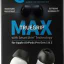 Comply TrueGrip MAX | Premium Memory Foam Replacement Earbud Tips for Apple AirPods Pro 1 & 2 | Long Lasting Comfort, Extreme Durability, Secure Fit, Superior Noise Isolation| Black (Small) (1 Pair)