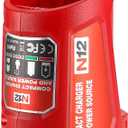 12V Power Source Replacement for Milwaukee M-12 Battery with 2.1A Wall Plug, USB Port & DC 12V Outlet Portable Heated Jacket Battery Adapter for Milwaukee