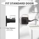 GOBEKOR 1 Pack Door Handles Oil Rubbed Bronze Dummy Door Lever Wave Interior Closet Door Handle for Lef and Right-Handed Doors