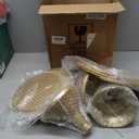HBlife 3 PCS Gold Cake Stand Set (8"/10"/12" Plate) for 6-10 Inch Cakes, Dessert Table Display Set, Cupcake Stand for Party, Wedding, Birthday, Baby Shower, Anniversary (Metal)