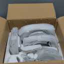 VEWEET, Series Fiona, 30-Piece Dinnerware Sets for 6, White Dishes Set with Black and Gray Stripes, Porcelain Dinner Set Including Dessert Plates, Soup Plates, Dinner Plates, Cups & Saucers