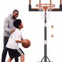Seray Kids Basketball Hoop Outdoor 3.2-7.2FT 10s-Quick-Adjust, Swimming Pool Basketball Hoop for Kid/Adult/Toddler in Poolside/Backyard/Driveway/Indoor, 29 in Shatterproof Backboard and Enlarged Base