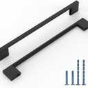 10 Pack 6.3 Inch(160mm) Kitchen Cabinet Handles Matte Black Cabinet Pulls Kitchen Cabinet Hardware Drawer Pulls for Cupboard Wardrobe