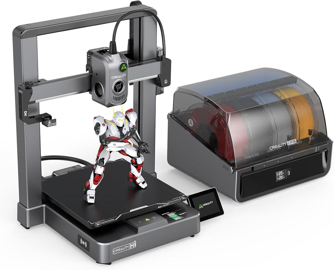 Creality Hi Combo 3D Printer Multi Color 3D Printer with CFS 95% Pre-Assemble 500mm/s High Speed Auto-Leveling Automatic Filament Reading All-Metal Frame 10.2410.2411.81inch
