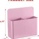 BEYGORM 2 Pack Plastic Magnetic Pen Holder for Refrigerator, Dry Erase Marker Holder for WhiteboardMagnet School Locker Organizer Accessories, Pencil Cup, Pen Caddy, Classroom Organization(Pink)