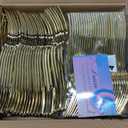 Liacere 200pcs Gold Plastic Forks - Heavyweight - 7.4 Inch Heavy Duty Forks - Gold Plastic Silverware Perfect For Parties & Weddings & Restaurants & New Year And Daily Using&Fall Decor