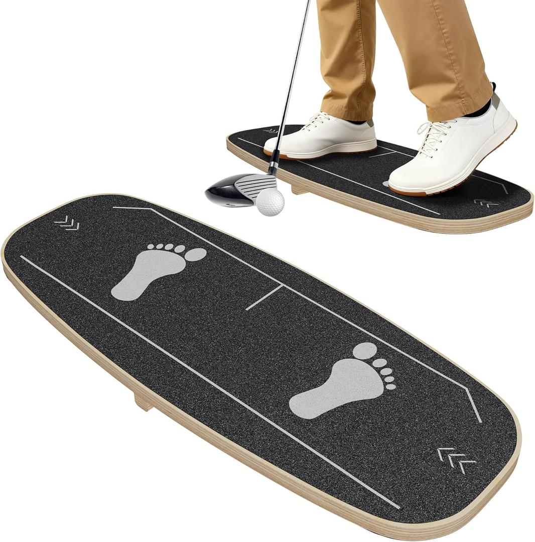 Golf Pressure Plate, Golf Weight Shift Board, Golf Swing Trainer, Improve Weight Shift, Balance & Accuracy - Golf Training Aid for Increased Power & Control, Teaching Tool for Club Practice & Drills