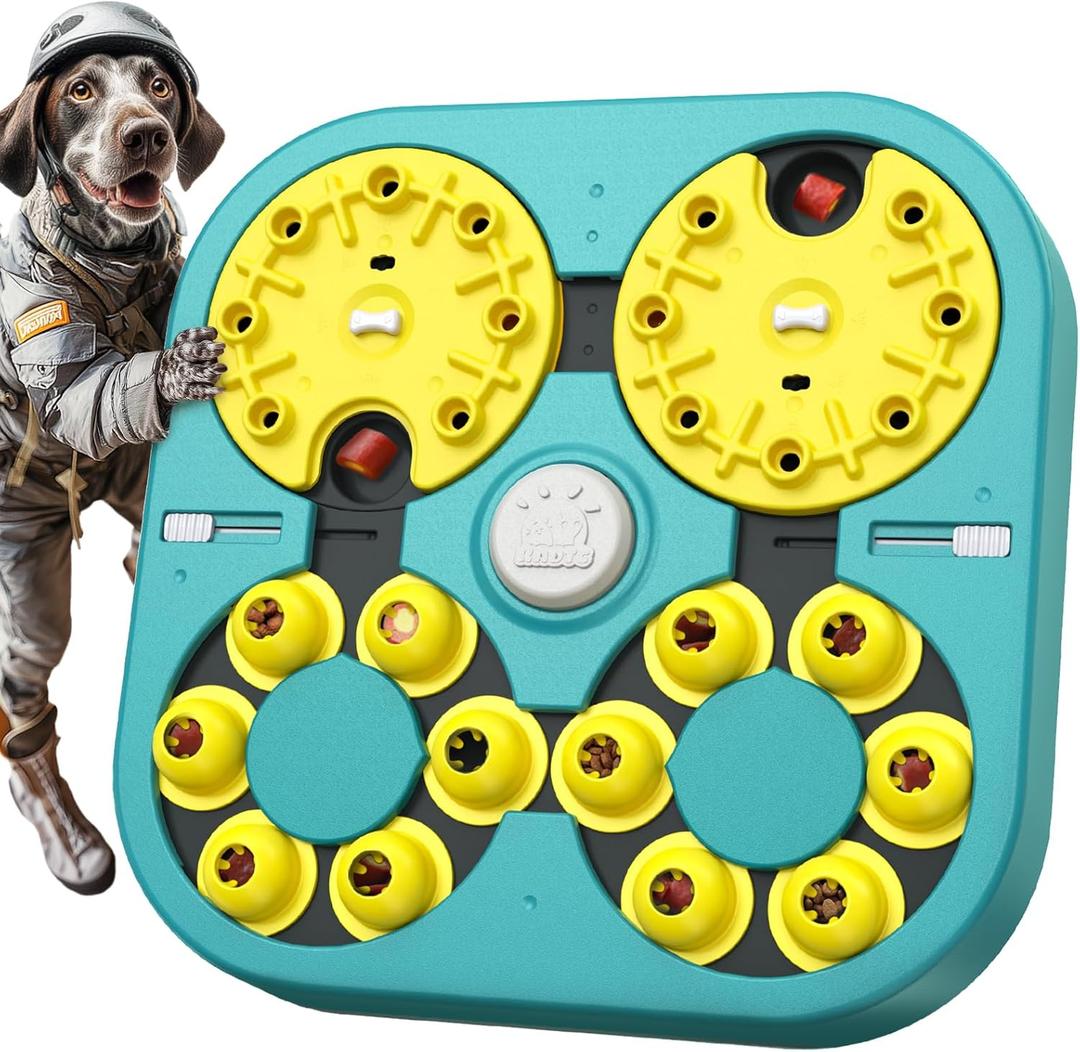 KADTC 5-Level Dog Puzzle Toy, 6 Ways to Play, Extra-Large Treat Puzzle for Smart Dogs, Beginner to Expert Mental Stimulation, U.S. Brand