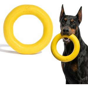 Giant XL Virtually Indestructible Dog Ring - Lifetime Replacement - Tough, Durable Chew Toy for Aggressive Chewers - Safe Non-Toxic Natural Rubber - Chew, Tug, Fetch - Large - 9"x2", 2.25lbs