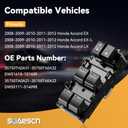 Honda Accord Driver Side Power Window Switch for 2008 2009 2010 2011 2012 Honda Accord EX-EXL-LX Sedan, 2 Auto Door Lock Window Master Switch 35750TA0A32-35750TA0A31-35750TA0A21-35750TA0A22