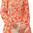 BTFBM Women Fall Dresses 2026 Floral Long Sleeve Mini Boho Dress (White, L)