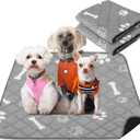 PatiencET Washable Pee Pads for Dogs, 24'' x 36" Reusable Puppy Pads with Super Absorbent, 2 Pack Puppy Potty Pads with Waterproof Bottom for Pet Training, Housebreaking and Incontinence