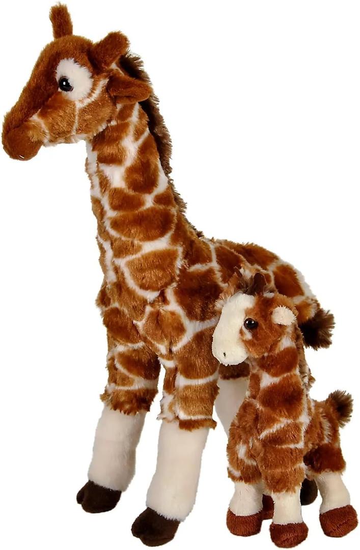 Rhode Island Novelty Birth of Life Giraffe with Baby Plush Toy 14.5" and 8"