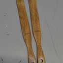 2 Pack Wooden Spurtle for Sourdough Starter, Mixing, Reaching Bottom of Jar, Dough Whisk, Long Handle Jar Spatula, Spurtles Kitchen Tools Teak Wood Kitchen Utensils kit for Baking, Cooking