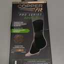 Copper Fit Pro Series Unisex Ankle Compression Sleeve (Large, Black with Copper Trim)