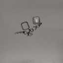 Mesime Compatible with Apple Watch Band 38mm 40mm 41mm 42mm 44mm 45mm 46mm, Women Bling Jewelry Bands with Tempered Glass Screen Protector Case, Shiny Strap for iWatch Series 11/10/9/8/7/6/5/4/3/2/1/SE (Silver)