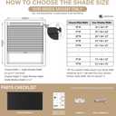 AOSKY No Drill Cordless Light Filtering Cellular Shade 32" W x 48" H Black