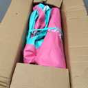 VOFiTNY Gymnastics Tumbling Equipment Air Barrel Inflatable Octagon Tumbler Roller Back-bend Trainer Cheerleading Without Pump (3.3'L x 2'D, Pink/Mint No Pump)