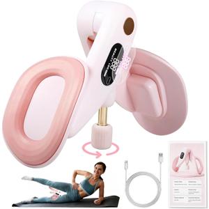 2026 Upgraded Thigh Trainer with LED Display, 360° Rotatable & Adjustable Resistance Pelvic Floor Trainer for Women,Pelvic Floor Exercise Devices for Postpartum Recovery & Home Workouts