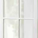 Rustic Window Mirrors for Wall Decor 18 X 23 Inch, Hanging Distressed White Wood Frame Decorative Mirrors for Kitchen, Farmhouse Windowpane Mirror for Entryway, Horizontal or Vertical