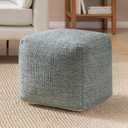 Anji Mountain 16" H x 16" W Handmade Pouf Ottoman for Living Room & Couch