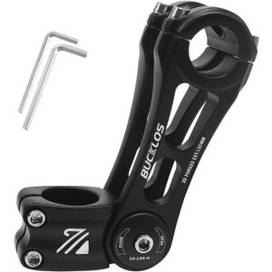 BUCKLOS Adjustable Bike Stem MTB 25.4mm 31.8mm 90/110/130/145mm 80 Degree Bike Stem Riser for Angle Adjustment, Bicycle Handlebar Extension for Commuter Bikes, E-Bike, Mountain, Road Bicycles