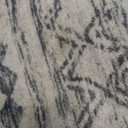 KUTA Boho Round Washable Rugs 5Ft Grey Moroccan Circle Area Rug Non-Slip Soft Distressed Geometric Carpet for Living Room Bedroom Low-Pile Entry Throw for Nursery Dorm Decor