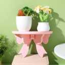 DOITOOL Wood Floating Shelves Bow Shelf Pink Wall Shelf Kawaii Room Decor Nordic Style Decorative Small Wall Shelves for Bedroom, Living Room, Kitchen, Office (Pink)