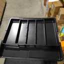 Spaclear Large Utensil Drawer Organizer Expandable Silverware Organizer for Kitchen Drawer Adjustable Cooking Utensil Holder Cutlery Flatware Tray Spatula Tools Gadgets Storage Dividers Plastic Black