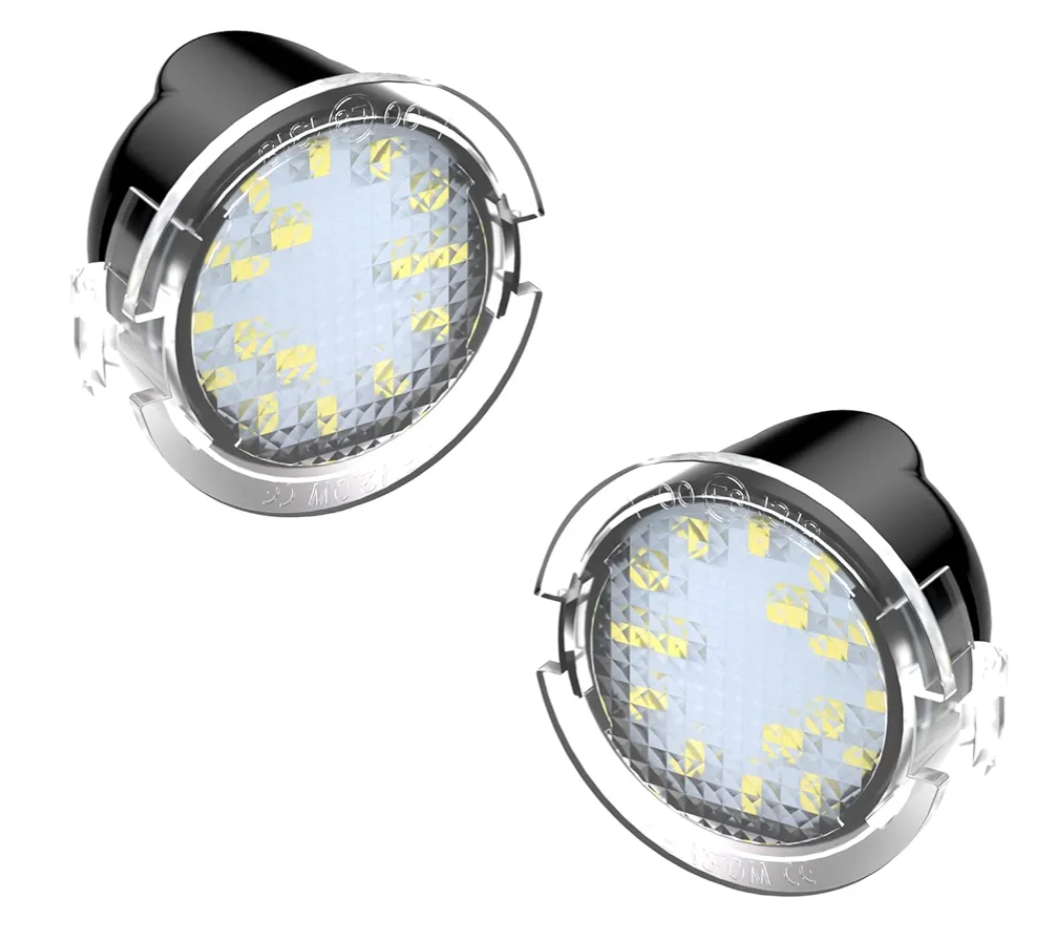 RUXIFEY Side Mirror Puddle Light LED Lamp Compatible with Ford F150 Explorer Edge Expedition Flex Fusion Taurus X, 6000K White, 2-Pieces