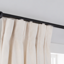  42 Ft Heavy-Duty Black Curtain Rod Brackets & Rod Set