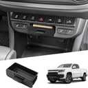 Center Console Organizer Hidden Cubby Drawer Compatible with 2015-2022 Chevy Colorado LT/Z71/ZR2 & 2015-2022 GMC Canyon SLE/SLT/Denali Accessories  Fits Only Consoles with Heated Seat Buttons
