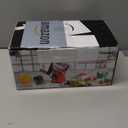 Geedel Rotary Cheese Grater, Kitchen Mandoline Vegetable Slicer with 3 Interchangeable Blades, Easy to Clean Rotary Grater Slicer for Fruit, Vegetables, Nuts (White)