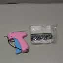Handheld Stitch Tag Gun for Clothes, Quick Clothing Fixer, Tagging, Sewing Kit Includes 6 Needle, 1000 Black Fasteners & 1000 White Fasteners, Pink Blue