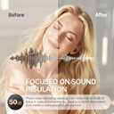 SilentNest Pro Noise Cancelling Sleeping Earplugs  Up to 50dB Enhanced Noise Reduction, Hearing Protection Earplugs for Side Sleepers & Noise Sensitivity | 10 Ear Tips & Travel Case