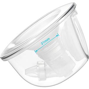 Belmikal Wearable Breast Pump Parts Overall 21mm Milk Collector Cup Compatible with Momcozy/Tsrete/Kmaier S9S12 Wearable Breastpump Incl 21mm Flange Use with S9S12 Parts/Accessories Replacement
