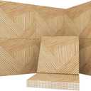 Soon Global Acoustical Wall Panels, 6-Piece 23.62 X 23.62 Inches Art Acoustic Panels, Decorative Acoustic Panels, Acoustic Wall Panels, Sound Absorbing Wall Art, Timber Spiral, 72 X 48 Inches
