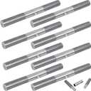 Mindoub 4-Pack 10" Weld-On Trailer Ramp Hinges - Heavy-Duty Zinc-Plated Steel, Greasable Design with 3/4" Detachable Pin - 500 lbs Capacity for Cargo/Utility/Lawn Trailers, Swing Gates, Dump Doors