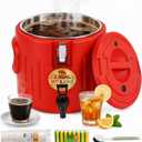 Insulated Beverage Dispenser, 2.6 Gal, Stainless Steel Liner with Spigot