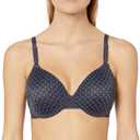 Warner's Women's Tailored Underwire Bra (34C, Gunmetal Gray Geo Print)
