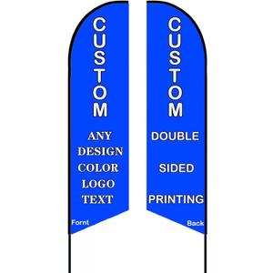 Feather Flagpole (Feather: 50×200cm/1.6×6.6FT)