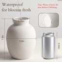 White Ceramic Vase for Flowers, 8in Waterproof Pottery Ceramic Vases