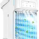 Portable Air Conditioners with 40oz XL Water Tank, 3 Speeds & 3 Mist Settings, 2/4/6/8h Timer & Night Lights, Personal Mini Small Portable Air Conditioner for Bedroom