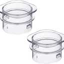 2 Packs Blender Lid Filler Cap Compatible with Oster 4903 Square Jar, Clear Plastic Center Cover Compatible with Osterizer Lid Replacements, Part Number 024997-010-089