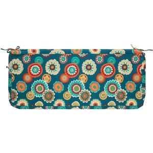 Magpie Fabrics Patio Bench Cushion Cover 45x18x3 Inch, NO Insert! Water Resistant Outdoor Loveseat Replacement Cover with Zipper (Floral Green)