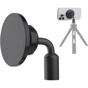 Magnetic Phone Tripod Mount Adapter for Magsafe with 1/4"-20 Hole [Metal Foot], Compatible with iPhone 16 15 14 13 12 All Phones
