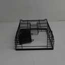 TQVAI Kitchen Dish Drying Rack Metal Dish Drainer with Full-Mesh Silverware Utensils Basket Holder, Black